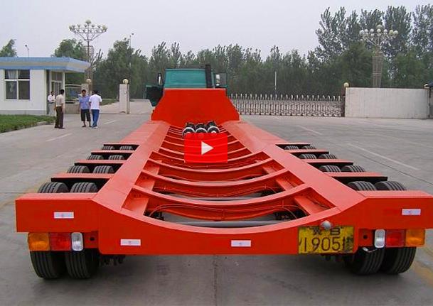 6 axles  lowbed trailer for bulk drum transport