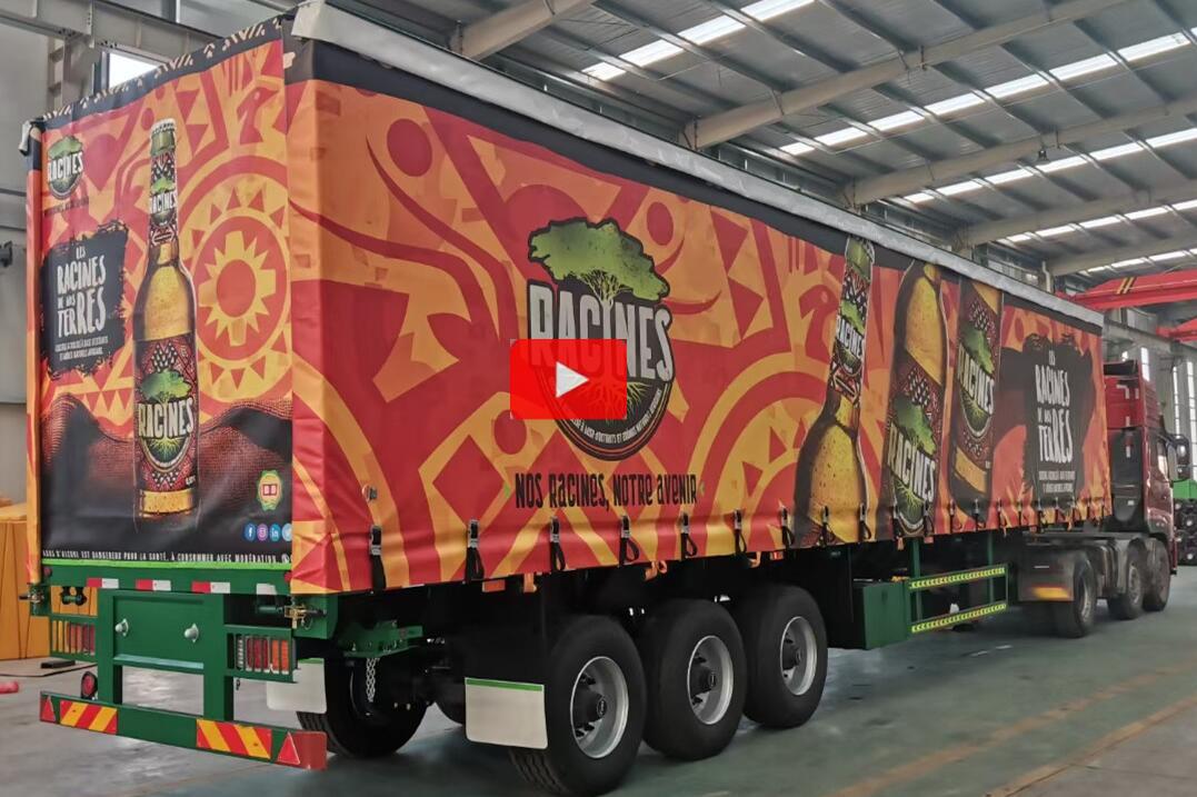 Curtainside trailer for beer transport