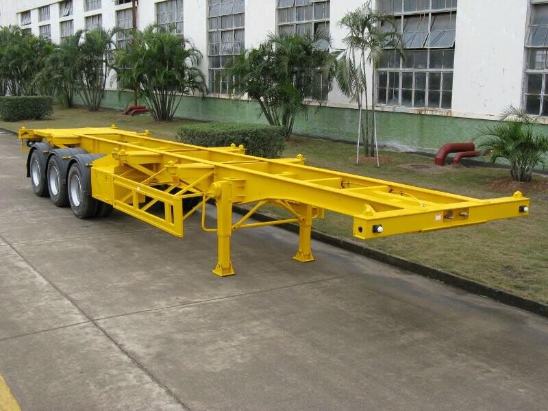 3 axles 40ft skeletal trailer