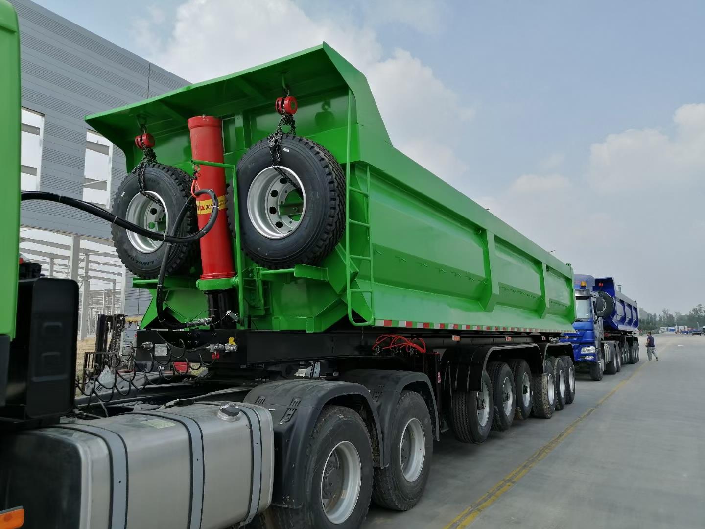 6 Axles 45-50m3 tipper trailer