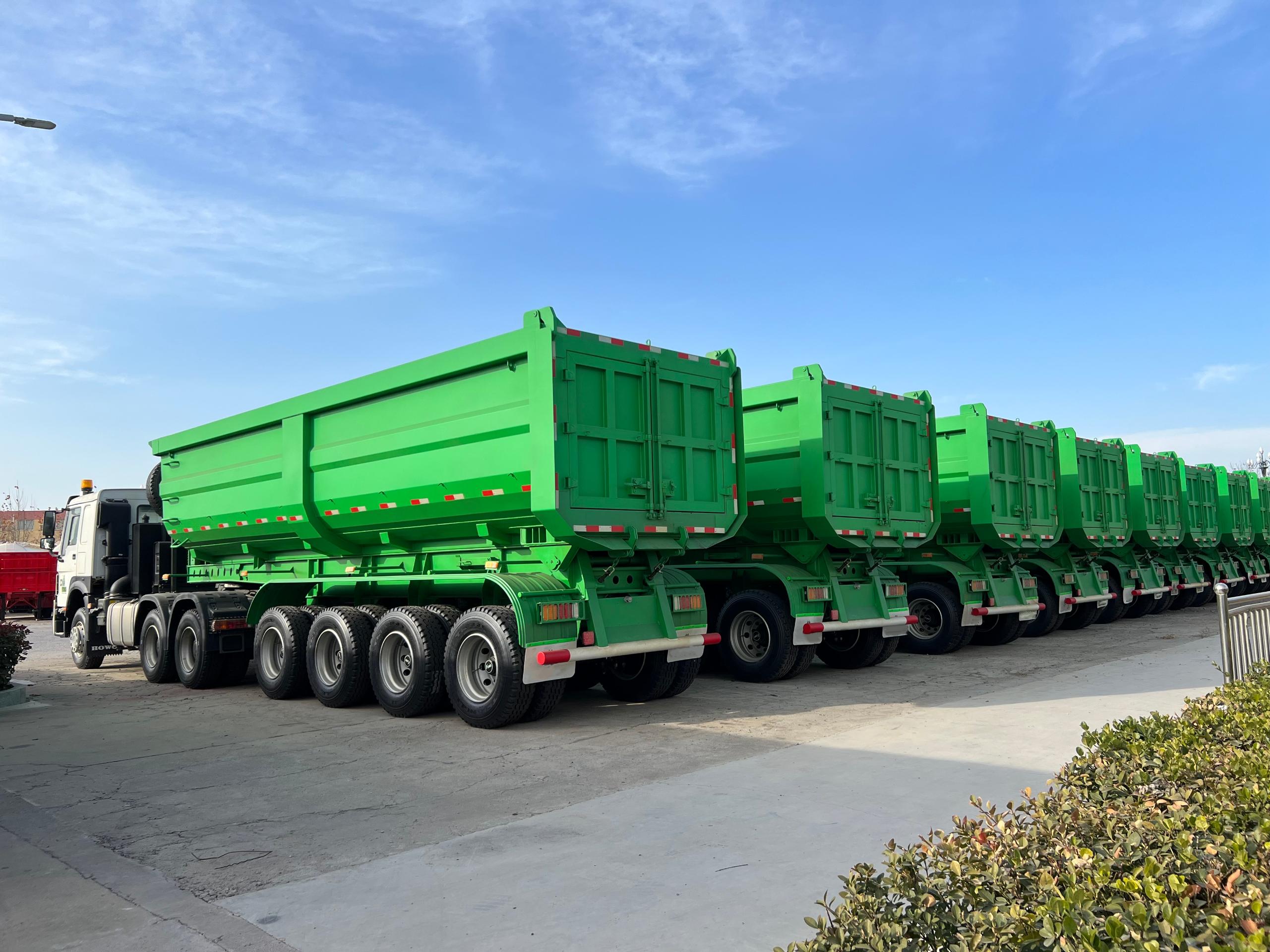 4 Axles 40m3 Tipper Trailers have been sent to Ghana