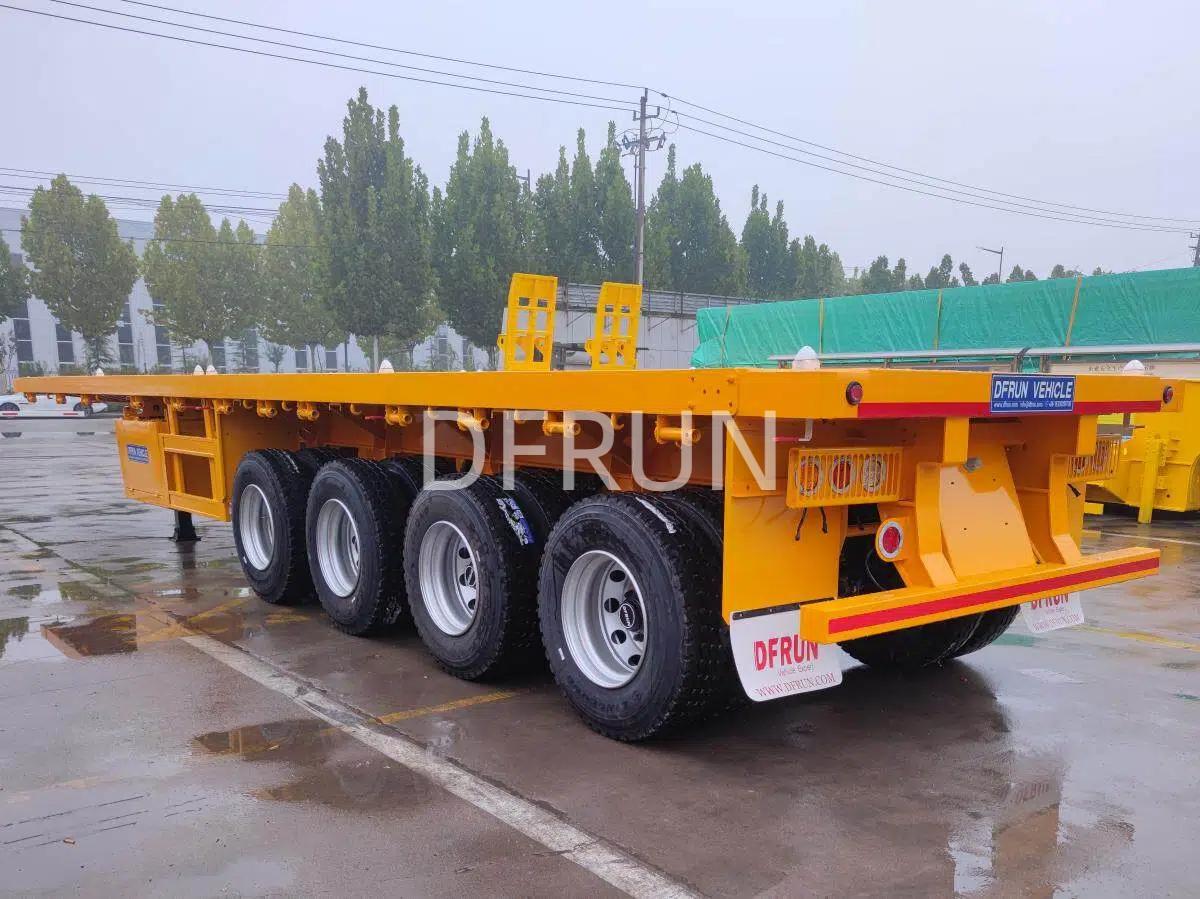 DFRUN 4 axles 40ft flatbed trailers will be shipped to Ghana