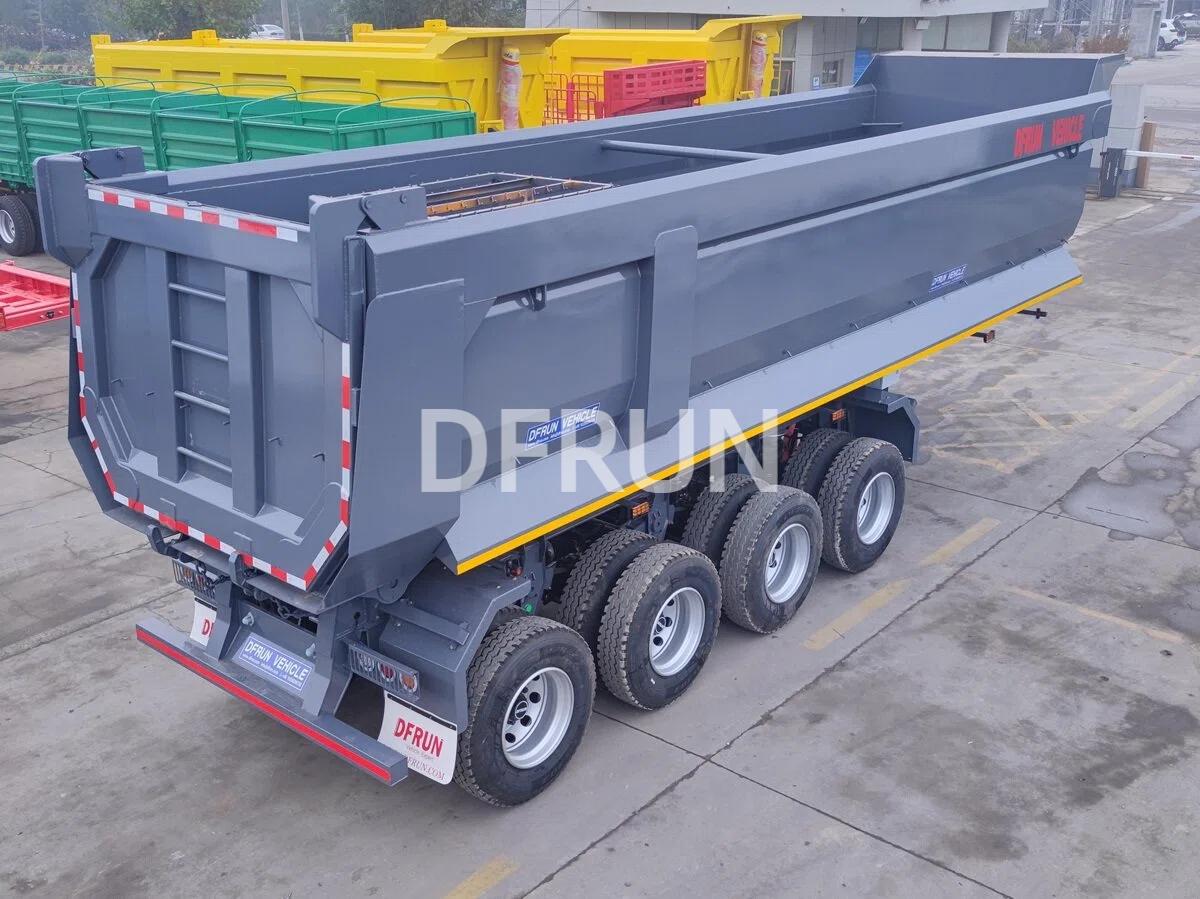 DFRUN 4 axles 35m³ tipper trailer will be sent to Togo